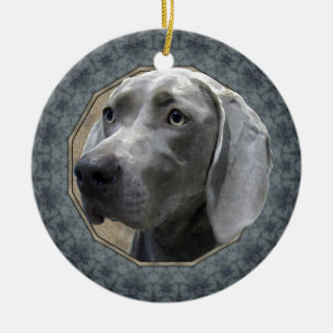 Ornamento De Cerâmica Weimaraner