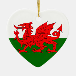Ornamento De Cerâmica Welsh Dragon Flag