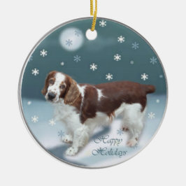 Ornamento De Cerâmica Welsh Springer Spaniel presentes de Natal