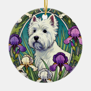 Ornamento De Cerâmica West Highland Terrier Westie
