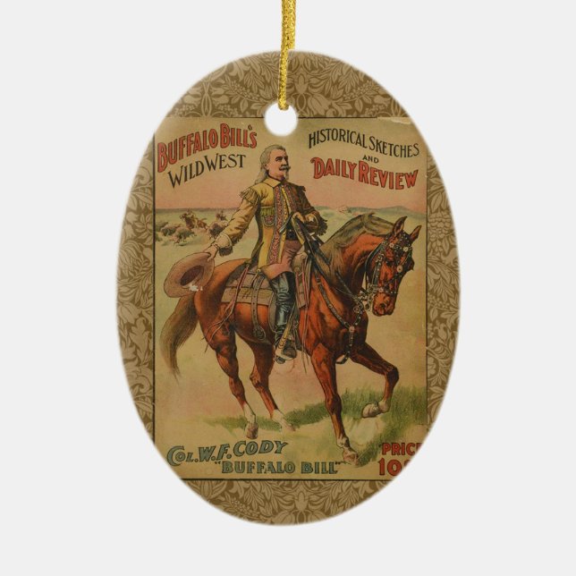 Ornamento De Cerâmica Western Buffalo Bill Wild West (Frente)