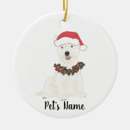 Ornamento De Cerâmica Westie Highland Terrier personalizado