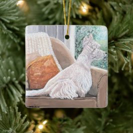 Ornamento De Cerâmica Westin Olhando uma janela