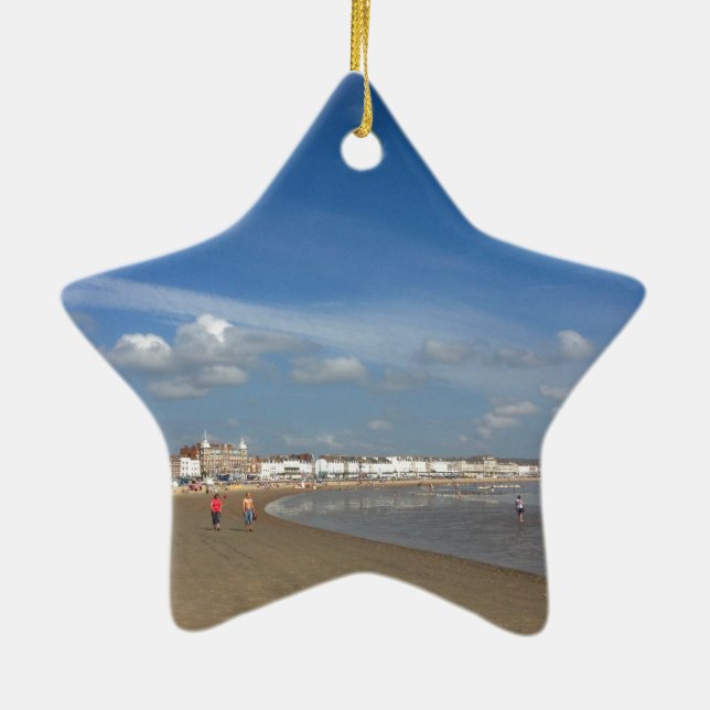 Ornamento De Cerâmica Weymouth Beach (Verso)