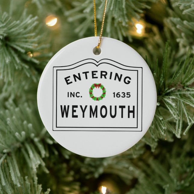 Ornamento De Cerâmica Weymouth, MÃE Holiday Wreath Cerâmica Ornament (Árvore)
