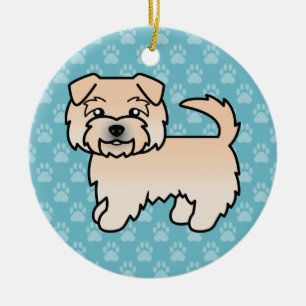 Ornamento De Cerâmica Wheaten Norfolk Terrier Cartoon Cachorro Trabalho 