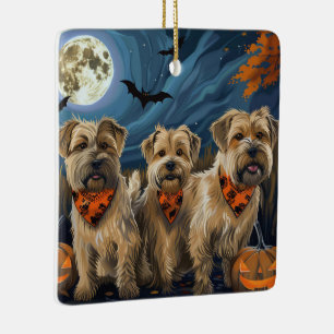 Ornamento De Cerâmica Wheaten Terrier Halloween Spooky