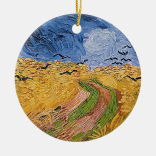 Ornamento De Cerâmica Wheatfield com corvos, 1890 de Vincent van Gogh