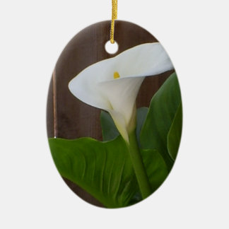 Ornamento De Cerâmica White Cali Lily