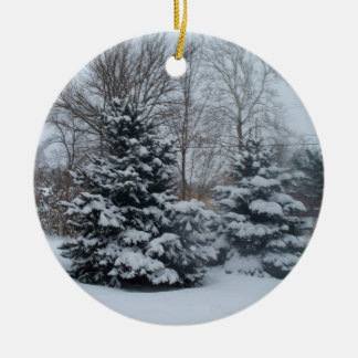 Ornamento De Cerâmica White Christmas