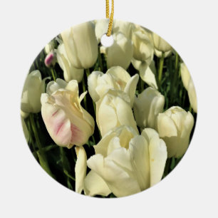 Ornamento De Cerâmica White Tulips, Oregon