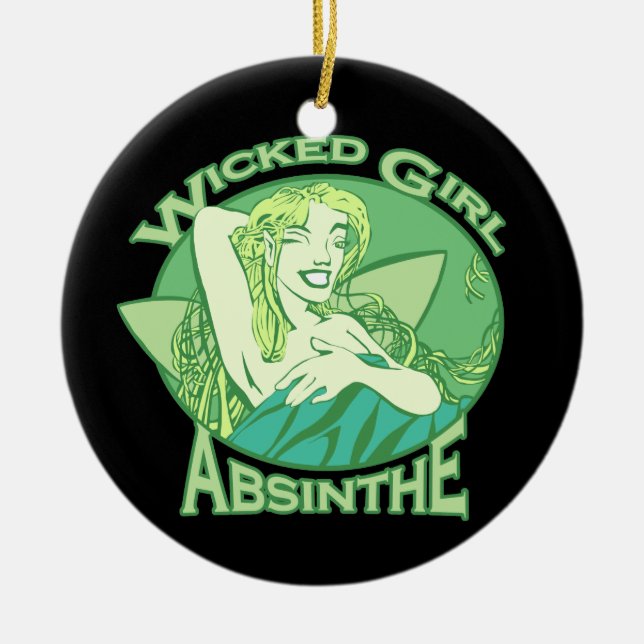 Ornamento De Cerâmica Wicked Girl Absinthe (Frente)