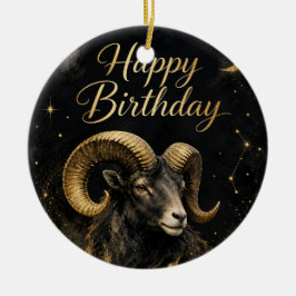 Ornamento De Cerâmica Widder Happy Birthday Sternzeichen Design