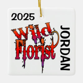 Ornamento De Cerâmica Wild Florist CUSTOM