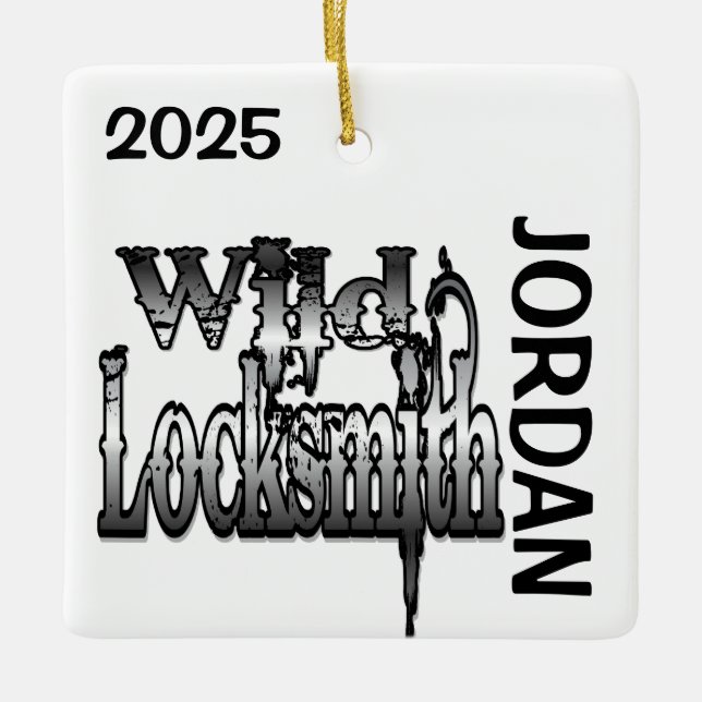 Ornamento De Cerâmica Wild Locksmith CUSTOM (Frente)