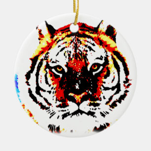 Ornamento De Cerâmica Wild Tiger