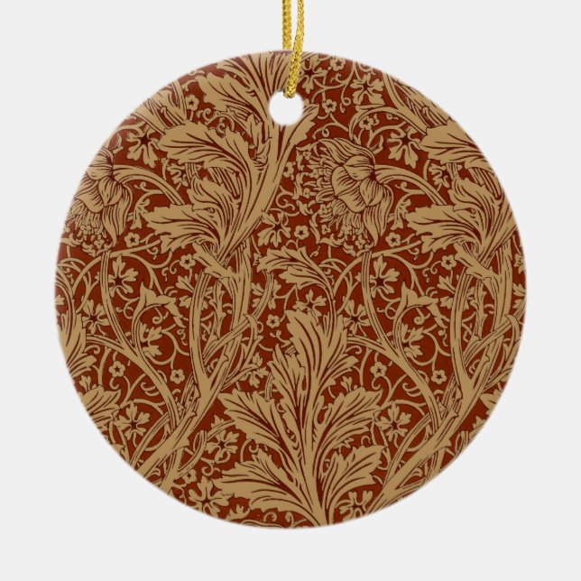 Ornamento De Cerâmica William Morris Arcadia Floral Garden Flower (Frente)