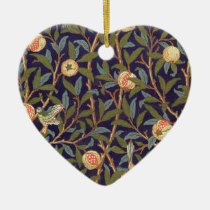 Ornamento De Cerâmica William Morris Bird E Pomegranato