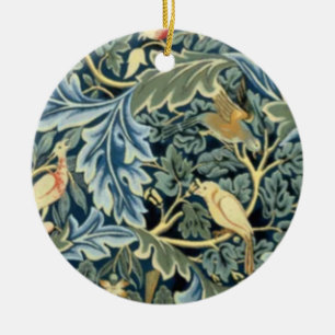 Ornamento De Cerâmica William Morris Birds e Acanthus