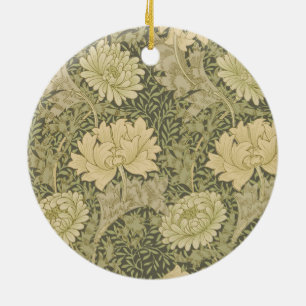 Ornamento De Cerâmica William Morris Chrysantemum Soft Floral Design