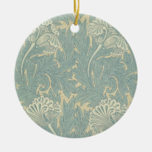 Ornamento De Cerâmica William Morris Classic Tulip Blue Floral
