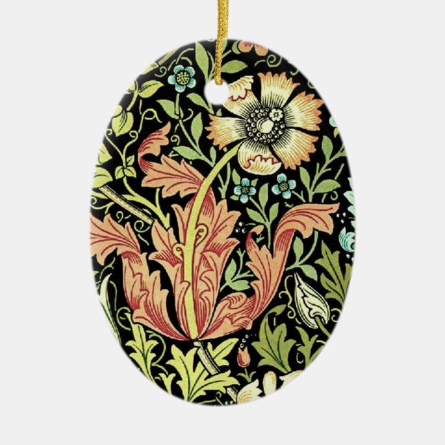 Ornamento De Cerâmica William Morris Compton Wallpaper Classic (Frente)