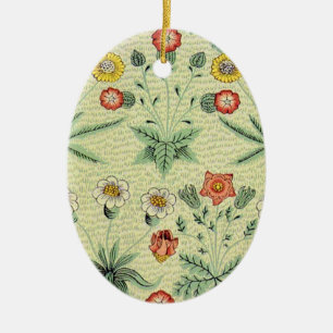 Ornamento De Cerâmica William Morris Daisy Floral Wallpaper Padrão