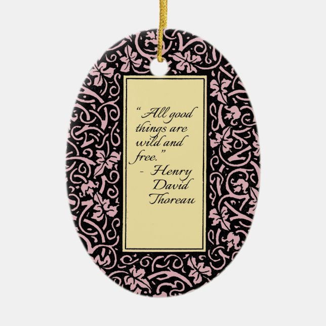 Ornamento De Cerâmica William Morris Grapevine Vine Leaf Patterno (Frente)