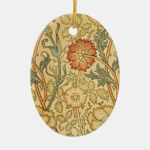 Ornamento De Cerâmica William Morris Pink Rose Flower Wallpaper Padrão