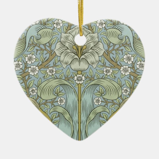 Ornamento De Cerâmica William Morris Primavera Thicket: Floral Antiquado (Frente)