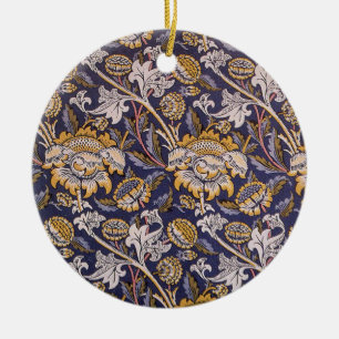 Ornamento De Cerâmica William Morris Wey Floral Wallpaper Design