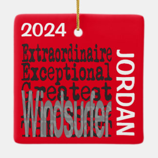 Ornamento De Cerâmica Windsurfer Extraordinaire CUSTOM
