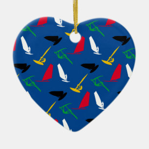 Ornamento De Cerâmica Windsurfing