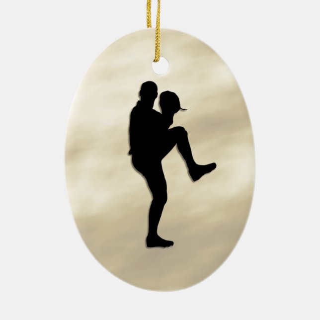 Ornamento De Cerâmica Winduz do jogador de beisebol (Verso)