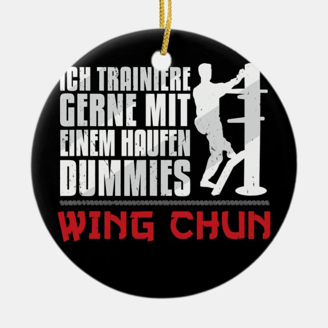 Ornamento De Cerâmica Wing Chun Holzpuppe Haufen Dummies Artes Marciais (Frente)