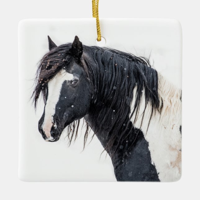 Ornamento De Cerâmica "Winter King" Washakie Ornament (Frente)