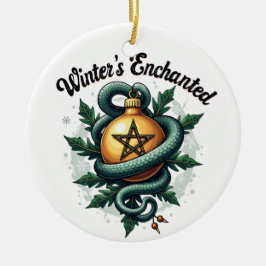 Ornamento De Cerâmica Winter’s Enchanted - Mystical Holiday Ornament