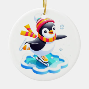 Ornamento De Cerâmica Winter Wonderland Penguin