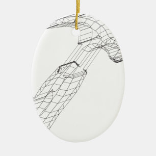 Ornamento De Cerâmica wireframe do martelo