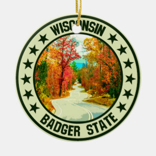 Ornamento De Cerâmica Wisconsin