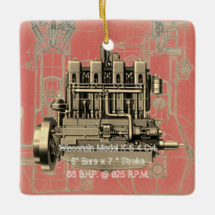 Ornamento De Cerâmica Wisconsin Motor Milwaukee Wisconsin Engine Early K