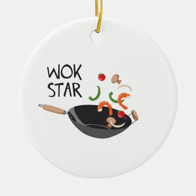 Ornamento De Cerâmica Wok Star (Frente)