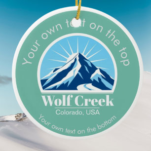 Ornamento De Cerâmica Wolf Creek Colorado usa resort de esqui medalha