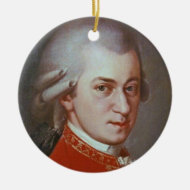 Ornamento De Cerâmica Wolfgang Amadeus Mozart (Frente)