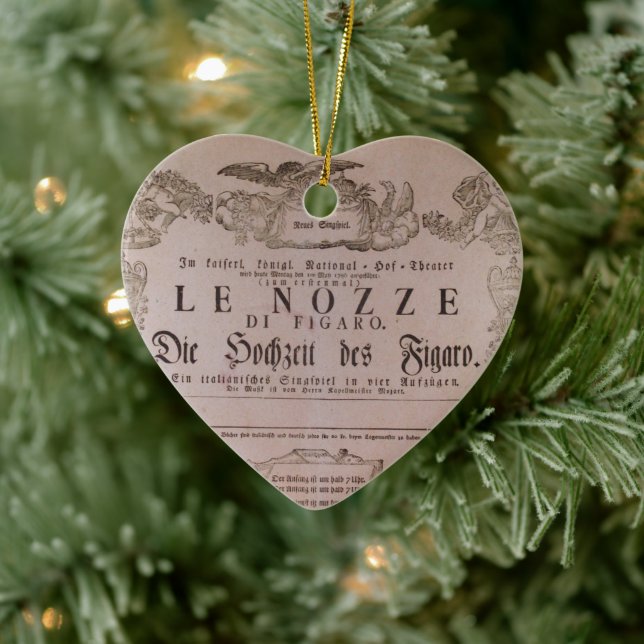 Ornamento De Cerâmica ☐ Wolfgang Amadeus Mozart Oper Le nozze di Figaro (Árvore)