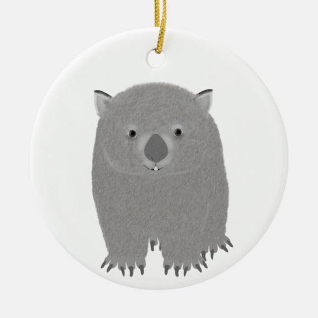 Ornamento De Cerâmica Wombat Ornament (Frente)