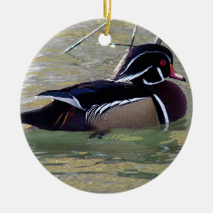 Ornamento De Cerâmica Wood Duck Drake