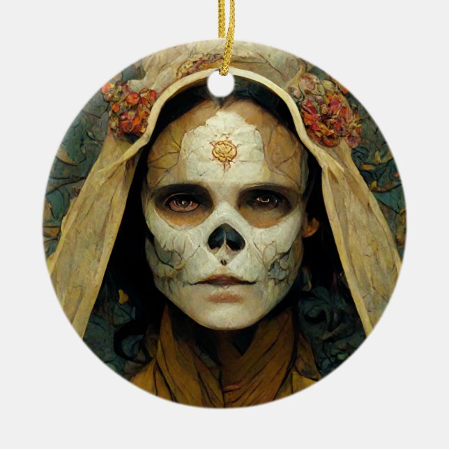 Ornamento De Cerâmica Wood Witch 1 Fantasy (Frente)