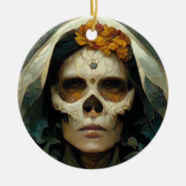 Ornamento De Cerâmica Wood Witch 2 Fantasy (Frente)