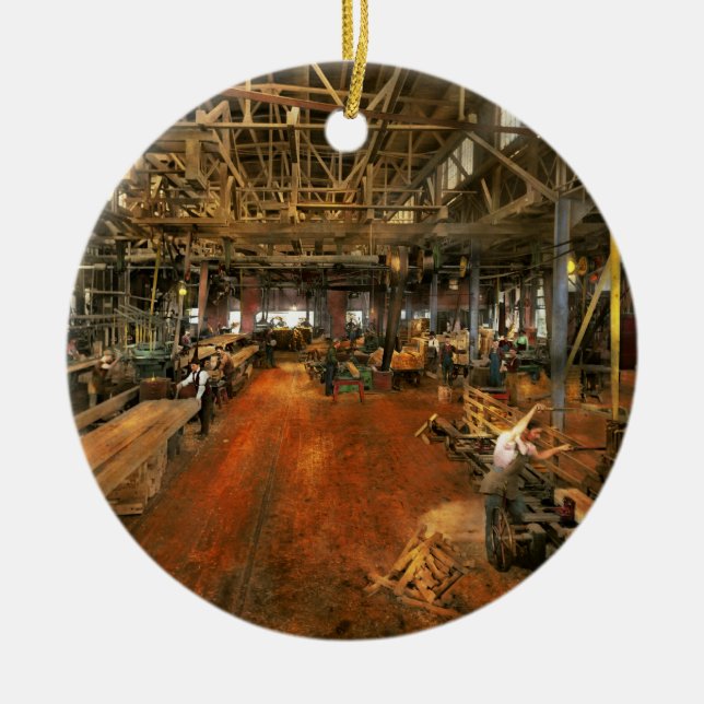 Ornamento De Cerâmica Woodworker - Conselho Stiff 1905 (Frente)